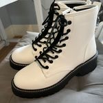 Madden Girl White Combat Boots Lace Up Ankle Booties Size 8 New In Box Photo 12