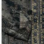 Chico's Womens Size Medium Dressy Brown Black Shimmer Sequin Bead Blazer Jacket Photo 13