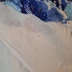 Moda Praia white and blue floral tunic/NWT Fringe Swim Cover Size M Photo 2