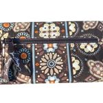 Vera Bradley Canyon Tri Fold Wallet Brown Floral Card Slots Magnetic Clasp Photo 2