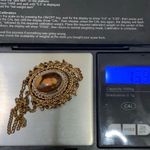 Vintage ART Signed Lady Portrait Cameo Ornate Gold Photo 9