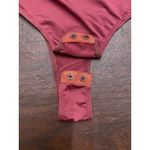 Vestique Red White Floral Bell Sleeve Deep Vneck Bodysuit Size Large Romantic Girly Photo 9