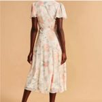 Abercrombie & Fitch Angel Sleeve Wrap Midi DressSmall CoralFloral Pink Vacation Photo 3