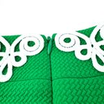 Vince Camuto Pique Tank Shift Dress with Embellished Collar Green White Size Med Photo 4