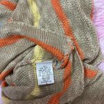 Storia ‎ Striped Knit Crop Top, Orange Yellow Blue, Lightweight Pullover Sweater Photo 3