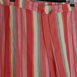 Cacique  BOLD MULTICOLORED STRIPED CROP WIDE LEG COTTON PAJAMA PANTS 18/20 Photo 5