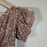 Mac Duggal Embellished Puff One Shoulder Gown Size 0 Apricot 5622 Prom Gala Photo 4