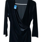 Source Unknown  Black Velvet Wrap Blouse Photo 0