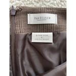Van Heusen Skirt Brown Plaid Knee Length Pencil Lined Slit Size 4 Photo 2