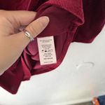 Chocolate Dress Womens Medium Red Velvet Long Sleeve Ruched Wrap Vampire Witchy Red Photo 7