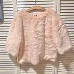 Peach Love Peach Fluffy Jacket / T Shirt Size S/M Photo 0
