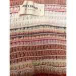 Lucky Brand Crop Halter Top Smocked Striped Size Large L Womens Photo 4