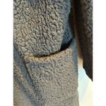 She & Sky Women Coats Teddy Bear Sherpa Style Gray White Cozy Size Large Photo 2