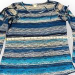 Ariat  Blue Fringe Western Long Sleeve Blouse Size Medium Photo 5