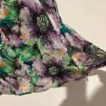 Doncaster  Silk Floral watercolor Blouse purple green‎ size 4 Photo 4