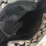 Coach Hampton Black and Gray Signature Tote Bag With Braided leather detail Photo 12