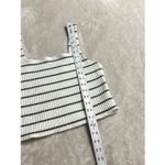 American Eagle  Women's Size XL Black White Ribbed Knit Cropped Top Shirt Photo 6