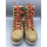 Clarks  Womens 10 Shoes‎ Lace Up Tan Ankle Boots Casual Hiking Lug Combat Fall Photo 2