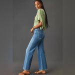 Paige  Anthropologie Anessa High Rise Wide Leg Crop Jeans Sunnie Distressed 26 Photo 5