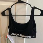 Off-White NWT Black and White Logo Nylon Sport Bra Size 40 Photo 6