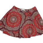 Abercrombie & Fitch Red Mandala Bohemian Mini Circle Skirt Photo 0