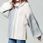 FATE. mohair alpaca blend cowl neck sweater wide balloon sleeves M Photo 0