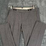 J.Crew Plaid Wool Blend Glen Plaid Dress Pants Women's 2 Gray Black Career Photo 2