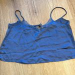 Aerie Blue Sheer Trim Silky Cami Swing Tank Top Size S Photo 0
