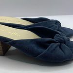 Bettye Muller  Floyd Block Heel Sandal women’s size 6.5M slip on Navy blue suede Photo 2