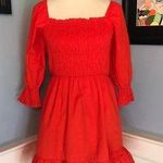 NWT Orange Smocked Knee Photo 0