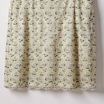 Cache  Vintage Y2K Cream‎ Beaded Lace Skirt Medium Scallop Hem Photo 3