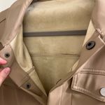 Vintage Havana Faux Leather short sleeve utility romper Photo 2