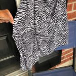 Thalia Sodi  Animal Print Black white asymmetrical blouse L Photo 3
