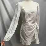 Princess Polly  The Villa Mini Dress Womens 8 White Long sleeve Preppy‎ summer Photo 2
