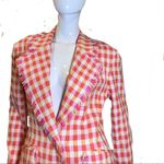 Emmanuel Ungaro Gingham Tweed Suit White Pink Orange Vintage Size undefined Photo 13
