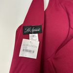 La Femme  One-Shoulder Jersey Gown in Burgundy Size US 4 Photo 4