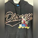 Disney  Woman’s Casual Black Hooded Zip Up Cozy Lightweight Jacket Size Small Photo 1