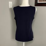 Misook Exclusively  Knit Scoop Neck Tank Top NWT Size Medium Navy Blue Photo 2