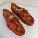 Clarks NEW Wallabee Orange Check Suede Loafers Shoes Size 8.5 Photo 3
