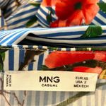 Mango Casual tropical print and stripe midi dress size 2 Photo 3