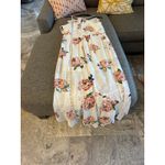 Disney Princess XL Ivory Floral Ruffle High Low Maxi Dress EUC White Photo 9