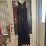 Old Navy NWT  WOMENS DRESS PLUNGING NECKLINE SLEEVELESS MAXI BLACK SIZE L - Tall Photo 2