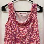 Title Nine  Dress Pink Geometric Print‎ Sleeveless Cowl Neck Breeze Mini Small Photo 2