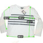 Nautica Womens Med Long Sleeve Cotton Sequined Stripe Top MSRP $59 NWT Nautical Photo 4