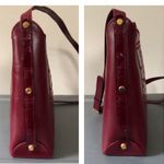 Vintage Authentic Burgundy Croc Shoulder Bag Red Photo 9