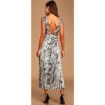 Lulus x LUSH Stay Wild Ivory Leopard Print Pleated Midi Dress sz. S Photo 1