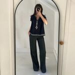 Pink Chicken New York Embroidered Cotton Blouse Black Size S Photo 1