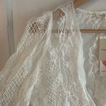 Maje Lace Overlay Blouse Medium Cream Ecru Photo 6