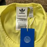 Adidas  Adicolor Essentials Rib Tank Top Pulse Yellow size 8 Photo 4