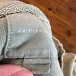 American Eagle  Women’s Oversized Big Hug Reverse Sweatshirt Green Cotton Size S Photo 4